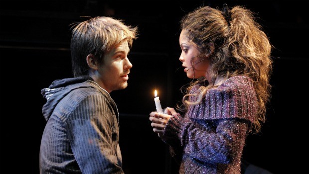 Castmembers Matt Shingledecker and Arianda Fernandez perform the romantic duet 